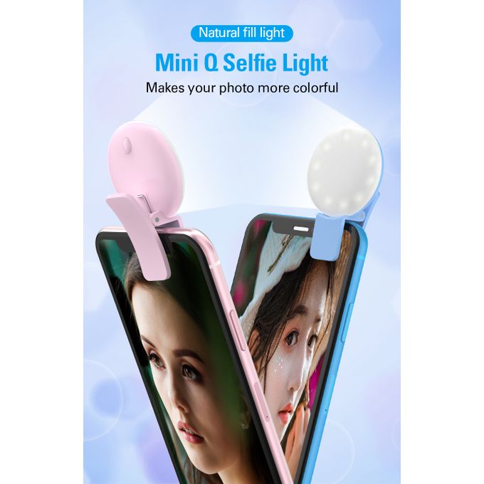 Selfie LED Ring Fill Light Portable Rechargeable image 1